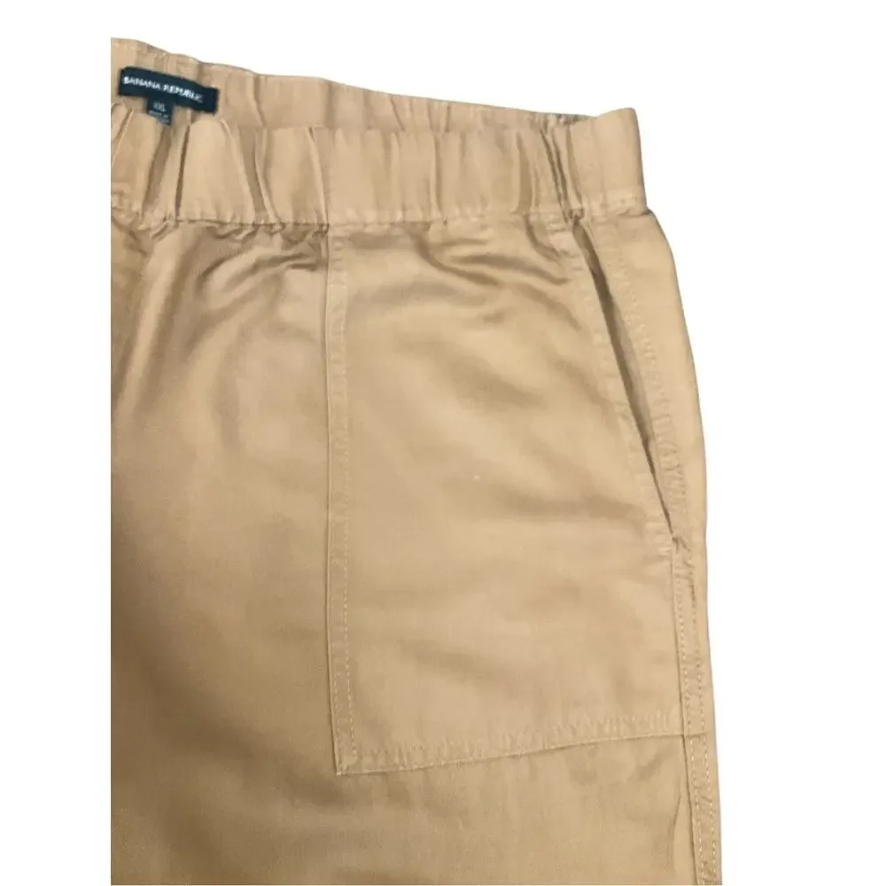 Banana Republic Cropped Tapered Pull on Pants Tan Size XXL NWT